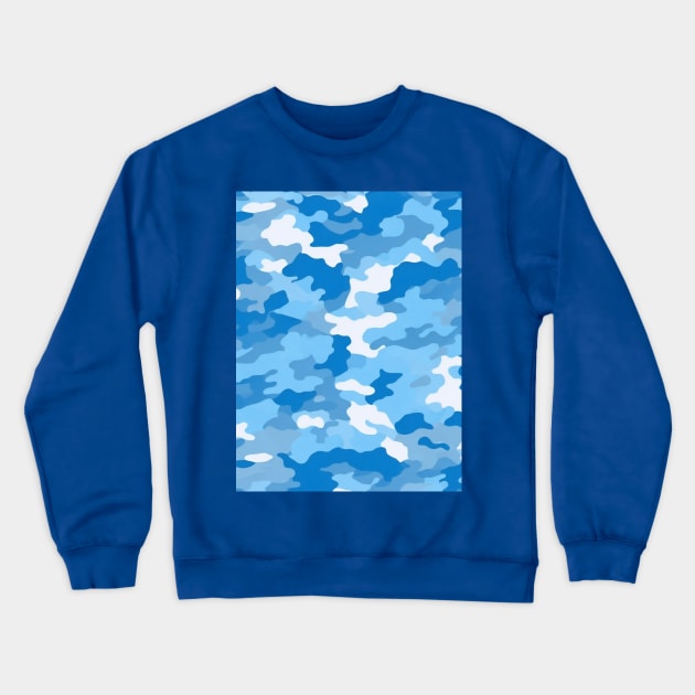 SKY BLUE CAMO DESIGN, PATTERN Crewneck Sweatshirt by ZARBIT